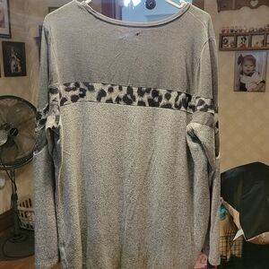 Maurices Gray Animal Print Sweatshirt